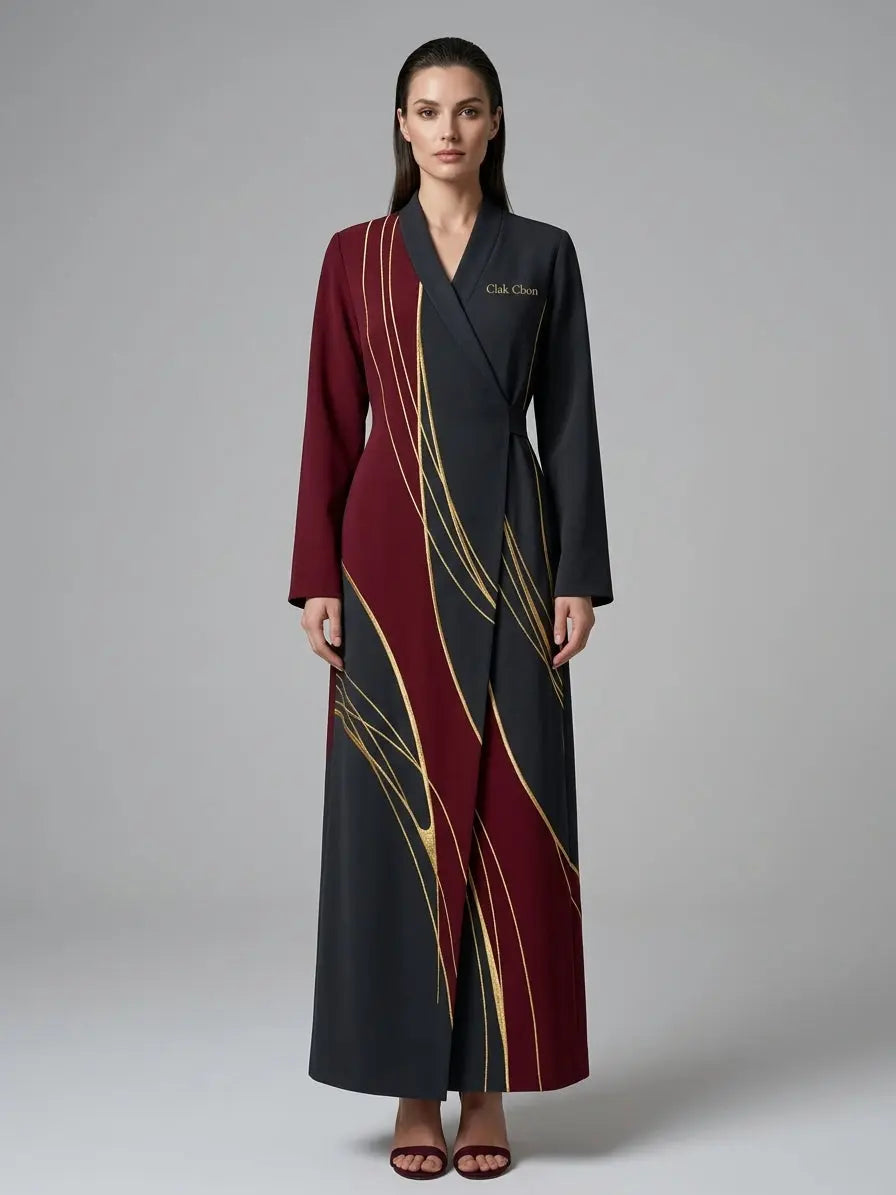 Robe longue Clak Cbon - Élégance et Luxe en Volcan - Image 1