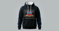Streetwear Hoodie - Premium Pullover Sweatshirt, black, model wearing, front view.