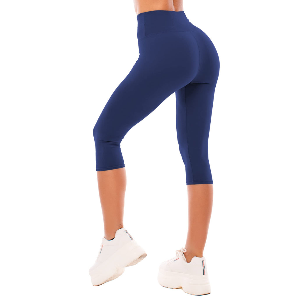 SINOPHANT Women's 3/4 Leggings, Sports Trousers, Jegging, High Waisted Yoga Opaque Soft Capri Trousers