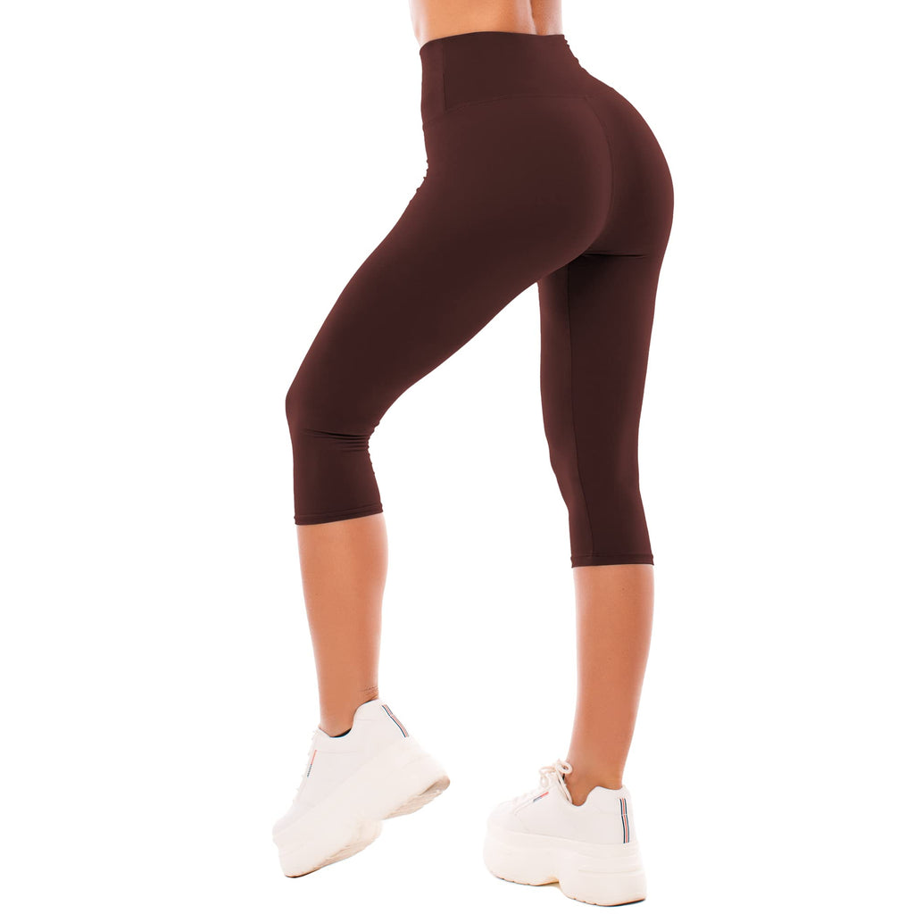 SINOPHANT Women's 3/4 Leggings, Sports Trousers, Jegging, High Waisted Yoga Opaque Soft Capri Trousers