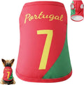 Maillot de Foot pour Chien, Maillot sans Manches à Thème National, Vêtement de Sport Chien T Shirt pour Petit Moyen Grand Chiens, Football Supporters Cats Dogs Pyjama Sportif Compagnie Vêtement