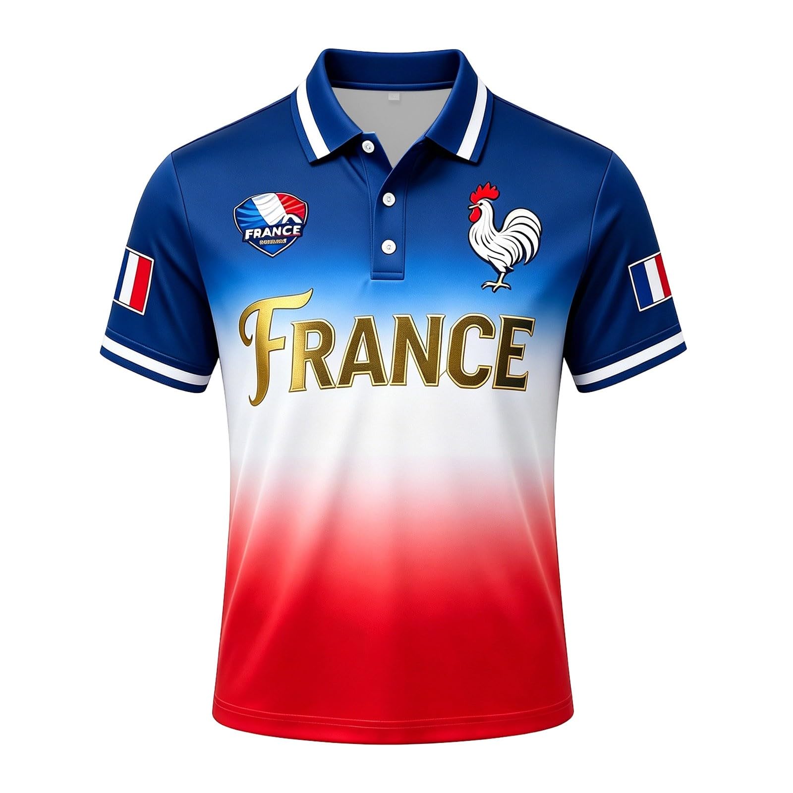 Front view of a breathable 2026 men's football jersey fan sports t-shirt, ideal for game day.