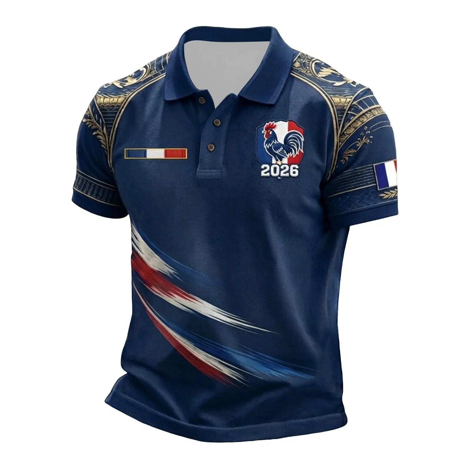 France 2026 Men's Football Supporter T-Shirt Streetwear, front view. Image 94 of 94.