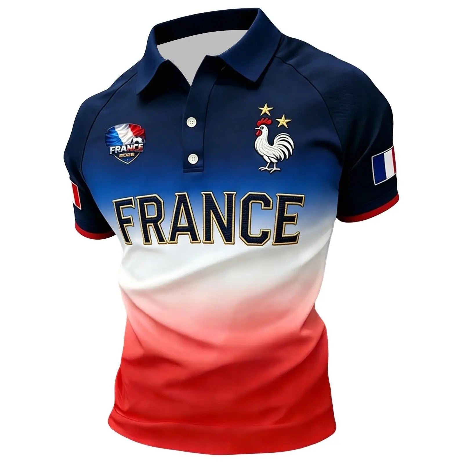 France 2026 Men's Football Supporter T-Shirt Streetwear, front view. Image 28 of 94.
