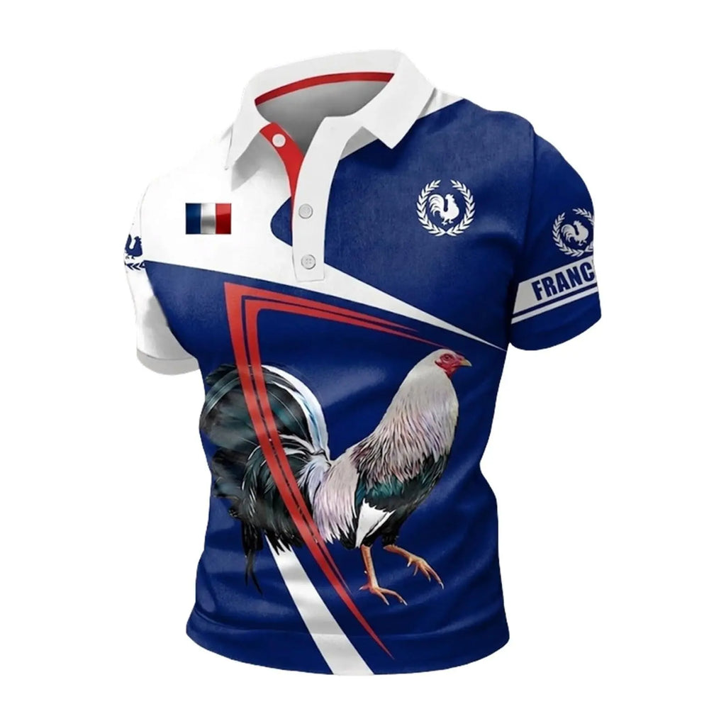 France 2026 Men's Football Supporter T-Shirt Streetwear. Blue jersey with French flag detail. Image 30 of 94.