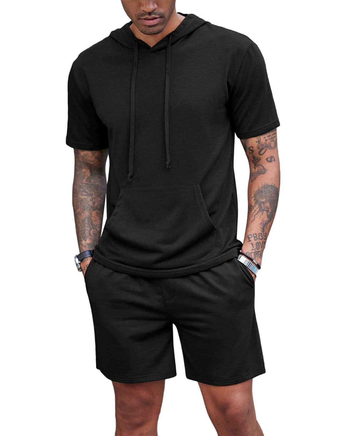 Summer Men's Tracksuit Set Short Tee Shirt Holiday Beach Suits Tracksuit