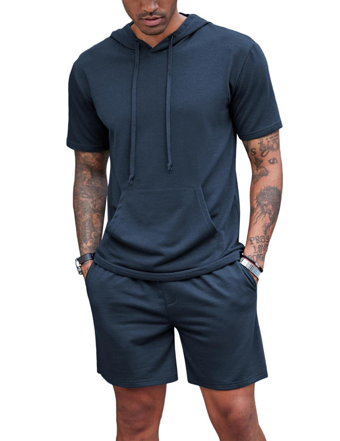 Summer Men's Tracksuit Set Short Tee Shirt Holiday Beach Suits Tracksuit
