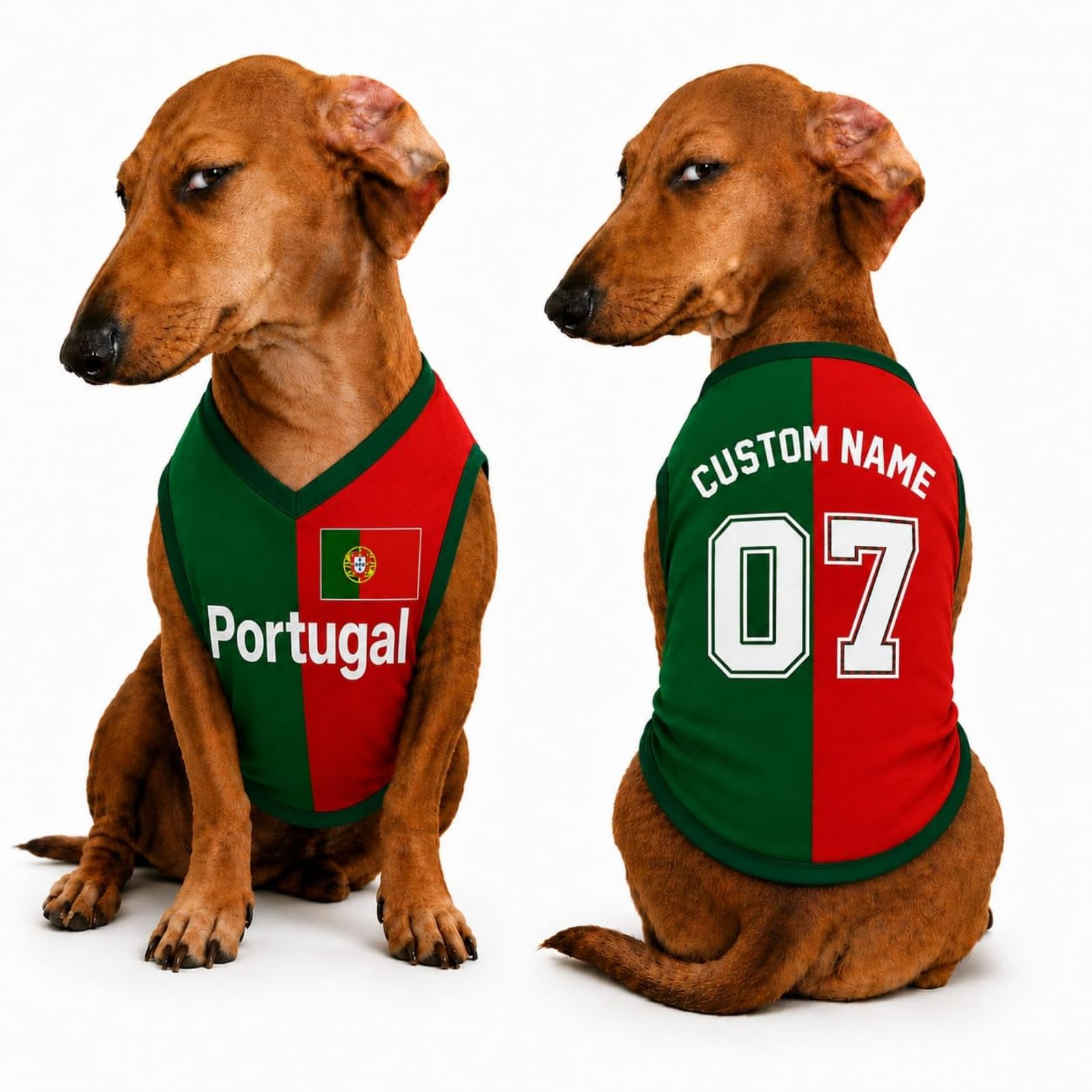 T Shirt Chien Personnalisé Style 2026, Maillot Drapeau Pays avec Nom Numéro, Tissu Mesh Léger Respirant pour Petit Moyen Grand Chien, Cadeau Fan Foot