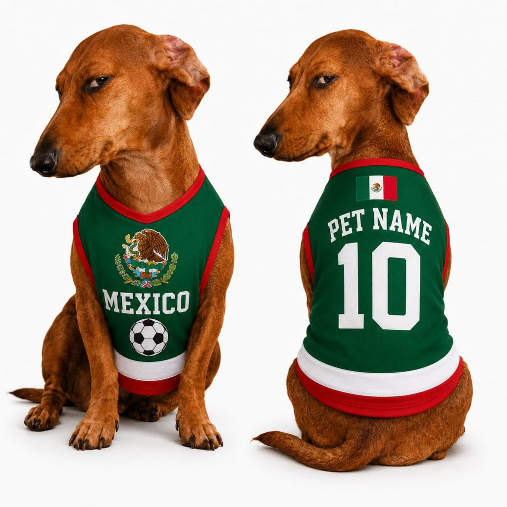 T Shirt Chien Personnalisé Style 2026, Maillot Drapeau Pays avec Nom Numéro, Tissu Mesh Léger Respirant pour Petit Moyen Grand Chien, Cadeau Fan Foot