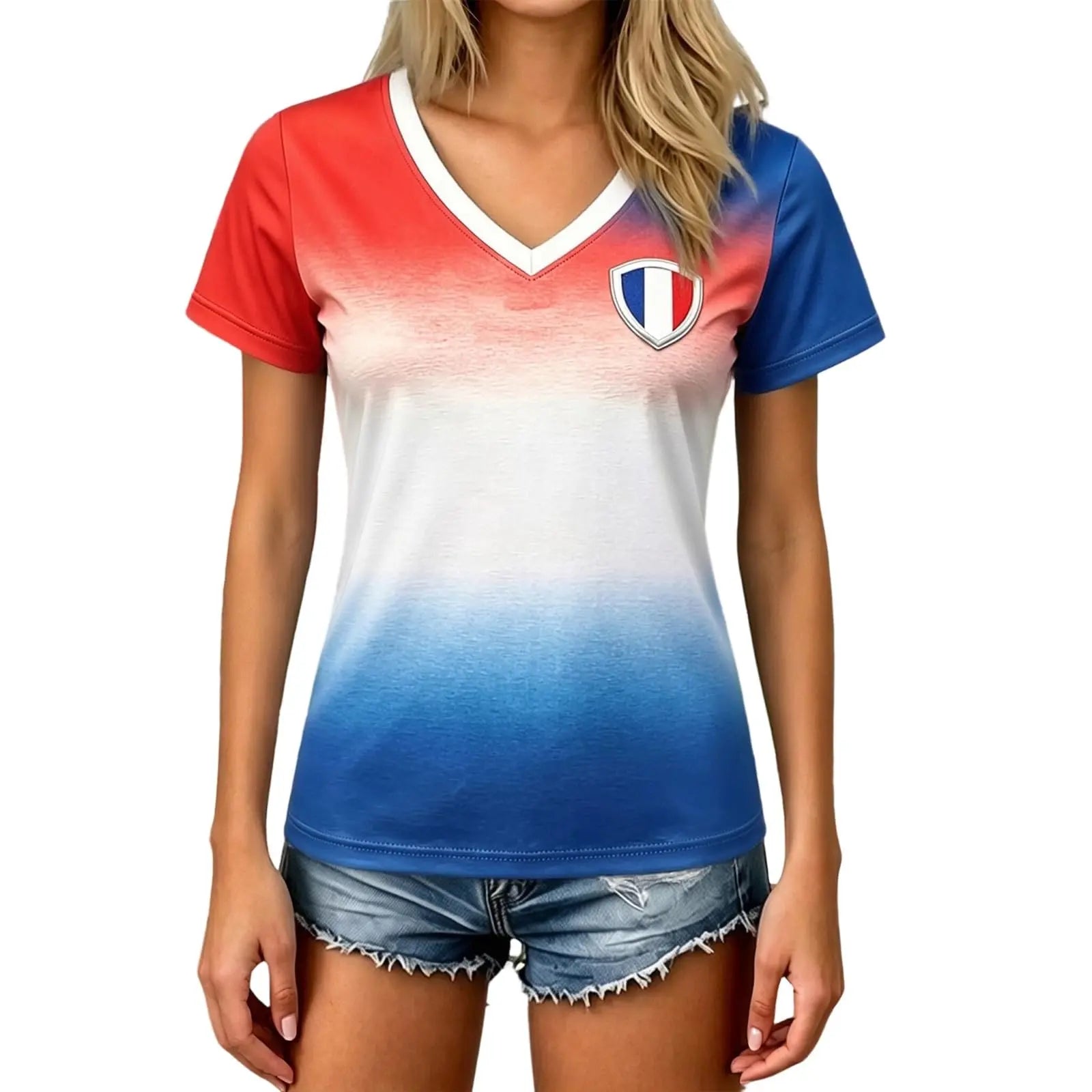 Maillot de Foot Femme 2026 Respirant Été Football T Shirts | Manches Courtes, Col en V, Sport Vêtements, Cadeau de Fans - Image 6