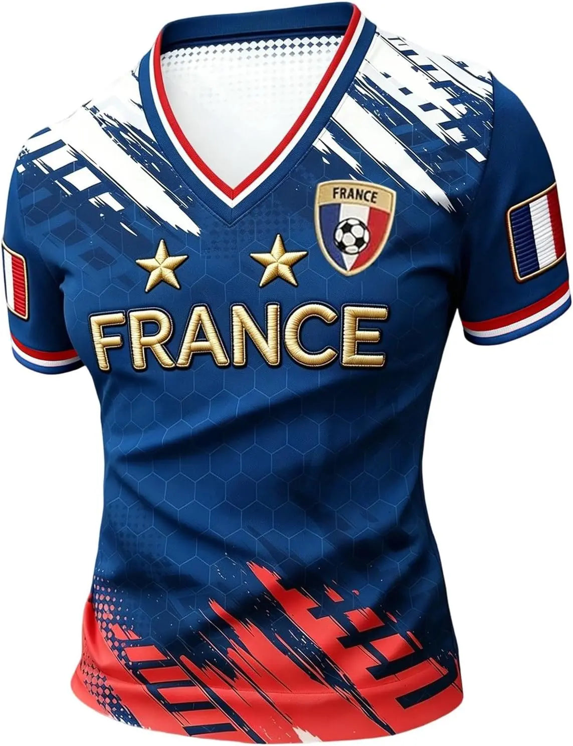 France 2026 Soccer Shirt: Lightweight graphic tee, casual wear. Image 3 of 33.