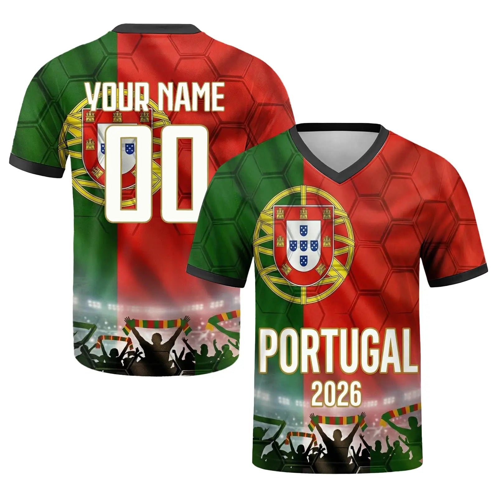Customization World Cup 2026 Football Jersey for Children, Adults, Personalized Football Jersey for Name & Number, Comfortable and Breathable, for Matches and Training