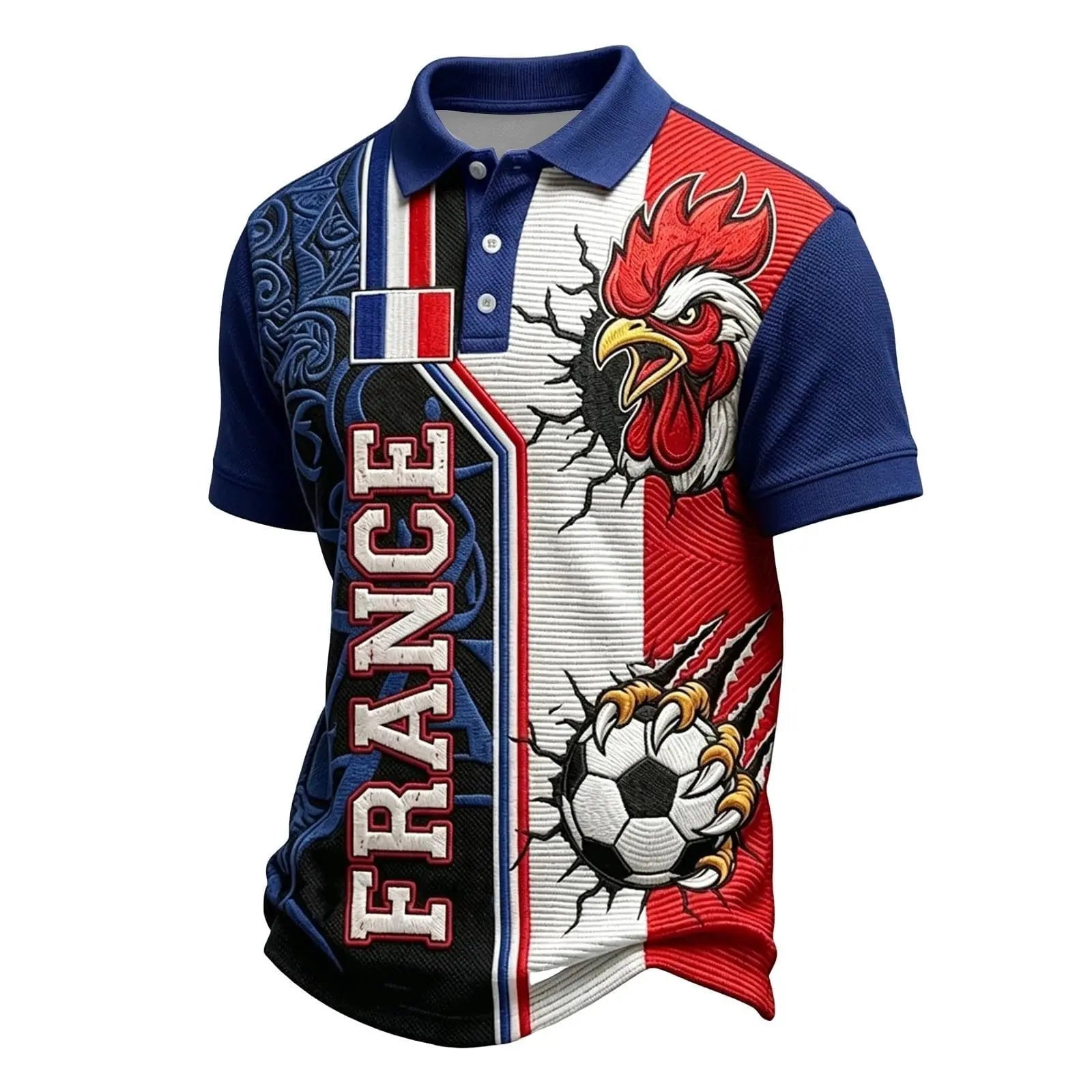 France 2026 Men's Football Supporter T-Shirt Streetwear, front view. Image 27 of 94.