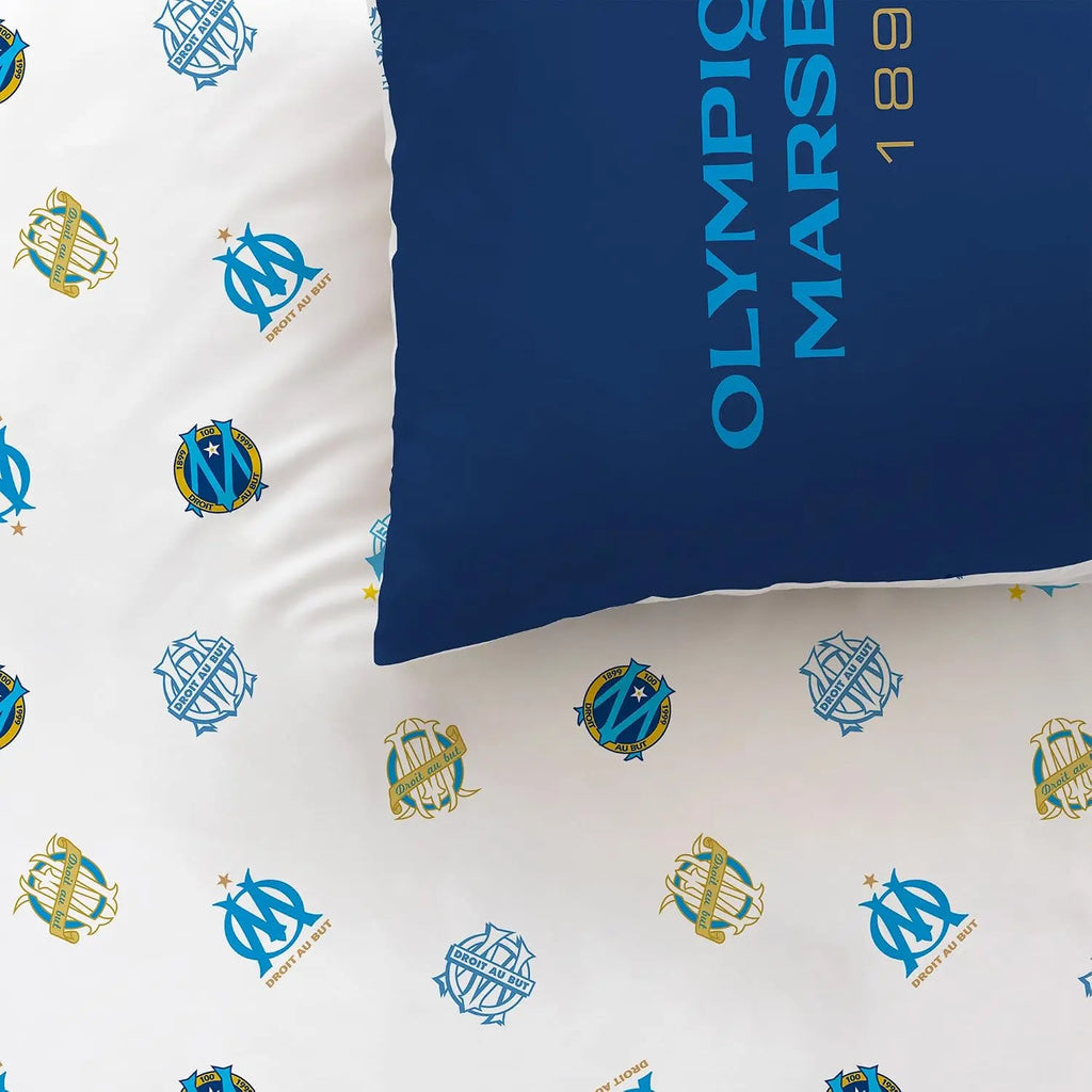 OMYDREAM Om Celebration Bedding Set | Children's Bedroom | 100% Cotton | Oeko-TEX | Duvet Cover + Pillow Case(s) | Reversible Print (Blue, 240 x 220 + 2 x 63 x 63 cm)
