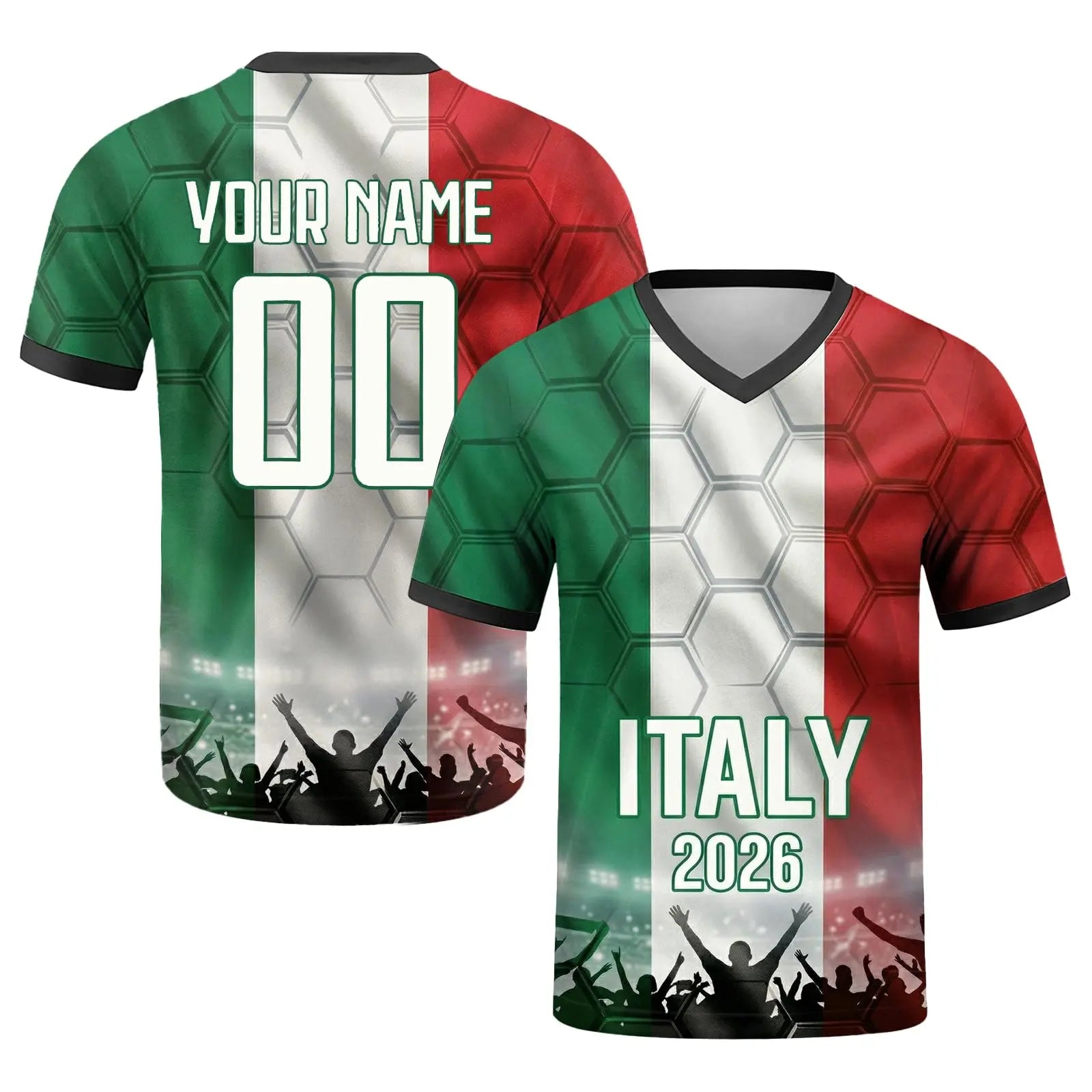 Customization World Cup 2026 Football Jersey for Children, Adults, Personalized Football Jersey for Name & Number, Comfortable and Breathable, for Matches and Training
