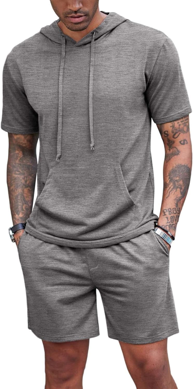 Summer Men's Tracksuit Set Short Tee Shirt Holiday Beach Suits Tracksuit