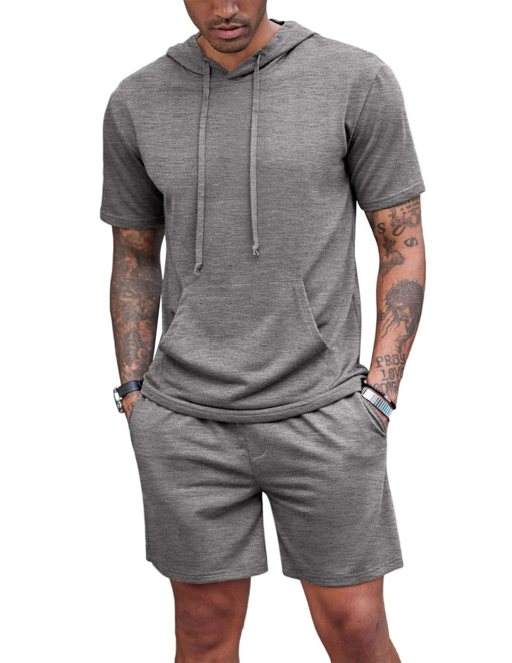 Summer Men's Tracksuit Set Short Tee Shirt Holiday Beach Suits Tracksuit