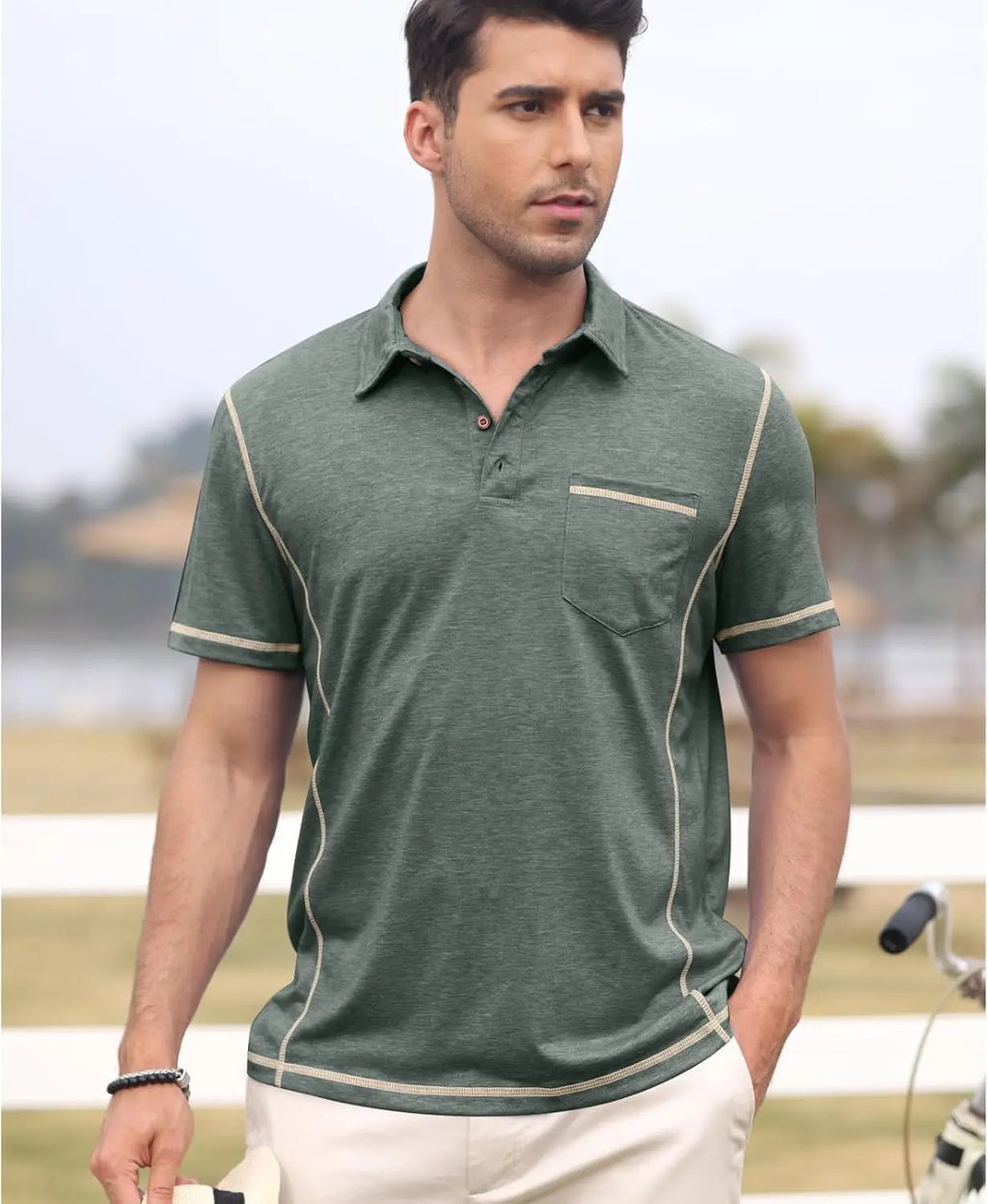 Men's Short Sleeve Polo Shirt Summer Golf Tee Shirt Sport Regular Fit Casual T-Shirts M-3XL - Image 2