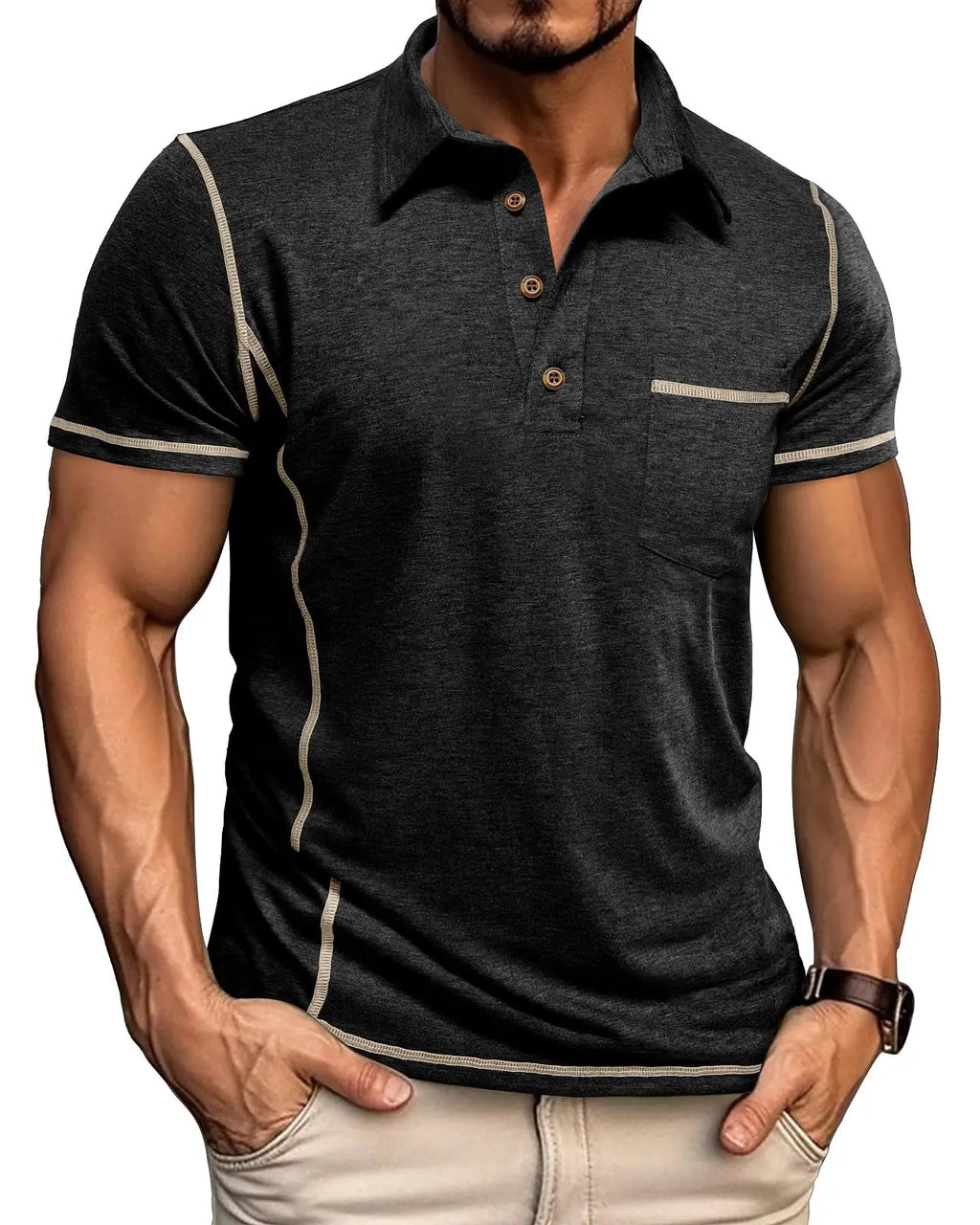Men's Short Sleeve Polo Shirt Summer Golf Tee Shirt Sport Regular Fit Casual T-Shirts M-3XL - Image 9