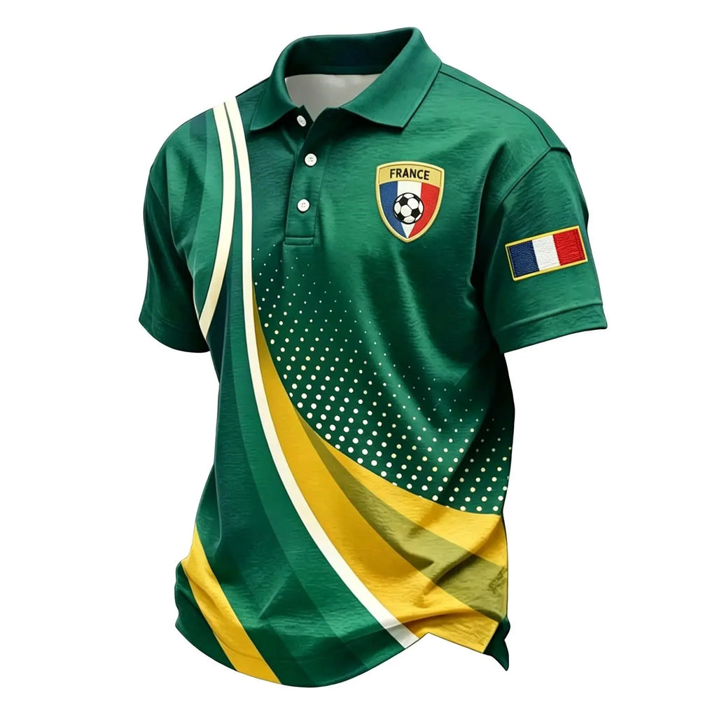 2026 Men's Football Jersey - Breathable Fan Sports T-Shirt, front view, royal blue with white trim.
