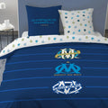OMYDREAM Om Celebration Bedding Set | Children's Bedroom | 100% Cotton | Oeko-TEX | Duvet Cover + Pillow Case(s) | Reversible Print (Blue, 240 x 220 + 2 x 63 x 63 cm)