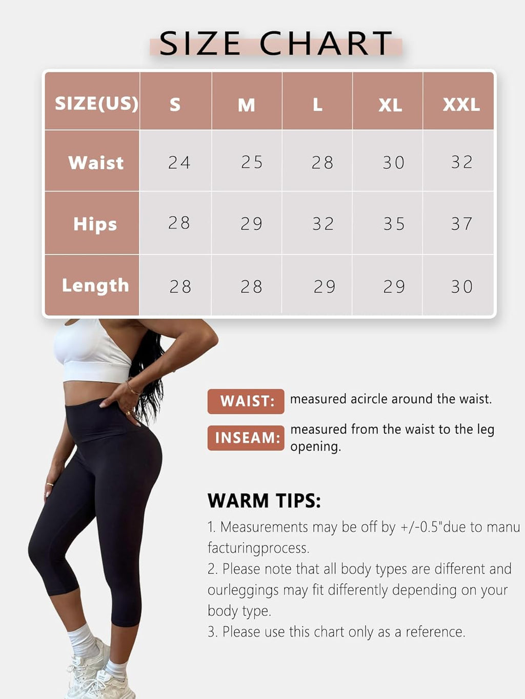 3 Pack Women's High Waisted Capri Pants 5" Super Soft Tummy Control Non See Through Workout Running Yoga
