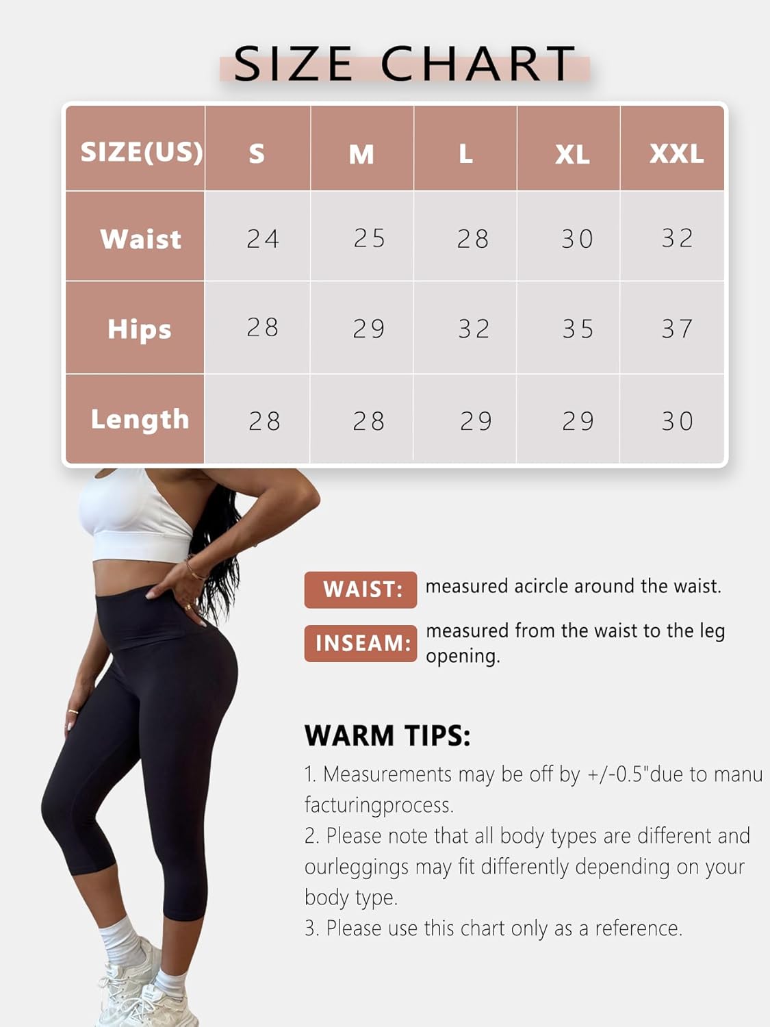 3 Pack Women's High Waisted Capri Pants 5" Super Soft Tummy Control Non See Through Workout Running Yoga