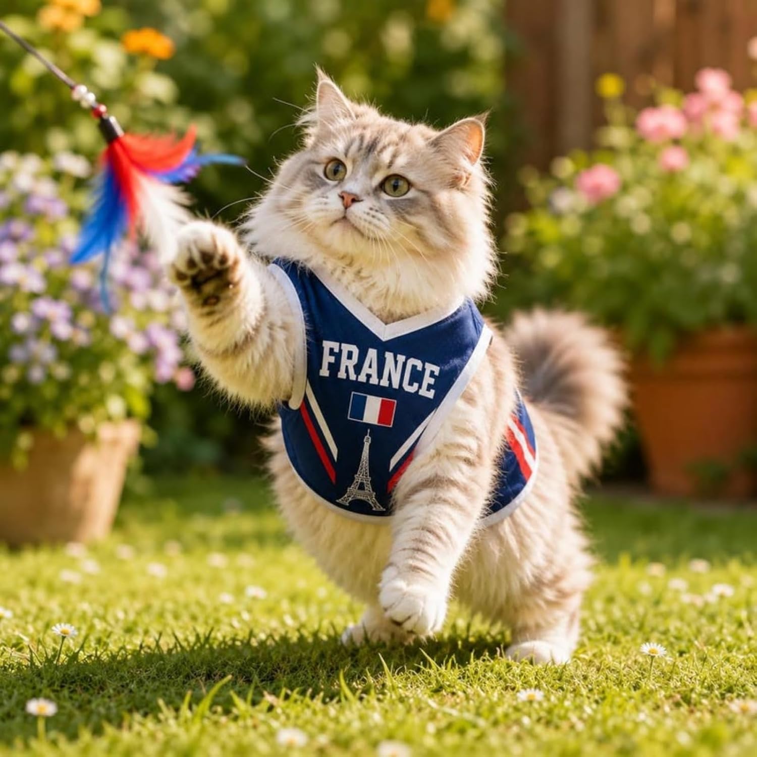 T Shirt Chien Personnalisé Style 2026, Maillot Drapeau Pays avec Nom Numéro, Tissu Mesh Léger Respirant pour Petit Moyen Grand Chien, Cadeau Fan Foot