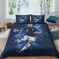 Kylian Mbappe 3D Duvet Cover Set, Microfibre 2-Piece Bedding Set with Zip, Duvet Cover and Pillowcases Single (135 x 200 cm)
