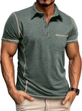 Men's Short Sleeve Polo Shirt Summer Golf Tee Shirt Sport Regular Fit Casual T-Shirts M-3XL - Image 1