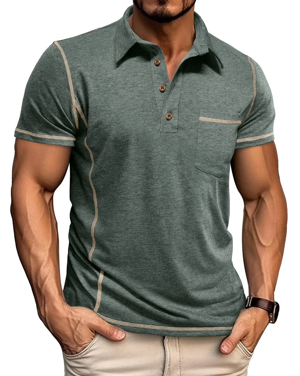 Men's Short Sleeve Polo Shirt Summer Golf Tee Shirt Sport Regular Fit Casual T-Shirts M-3XL - Image 13