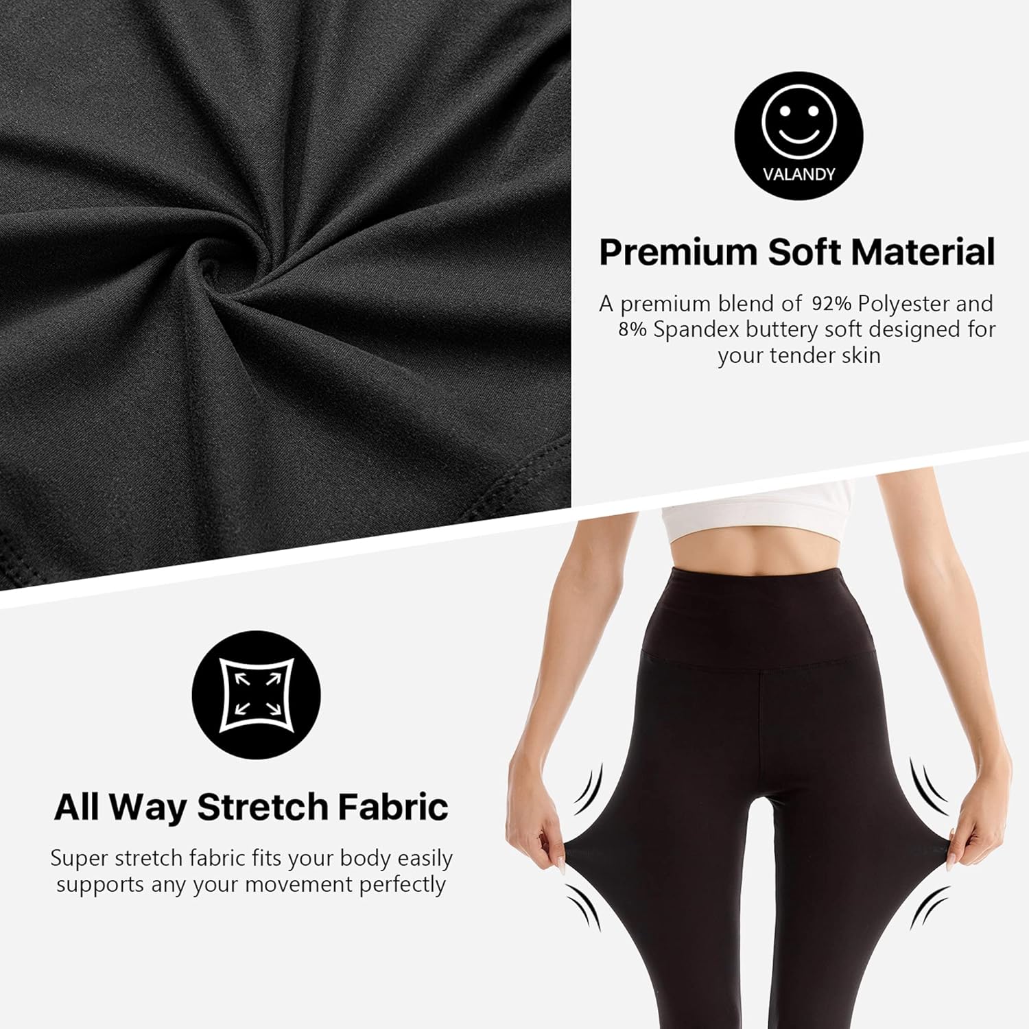 SINOPHANT Women's 3/4 Leggings, Sports Trousers, Jegging, High Waisted Yoga Opaque Soft Capri Trousers