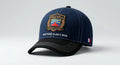 Editorial #1 Cap - stylish black baseball cap for men & women, front view.