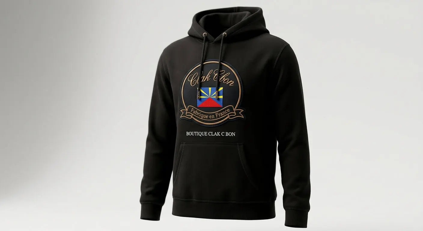 Editorial Hoodie, premium comfort sweatshirt, front view.