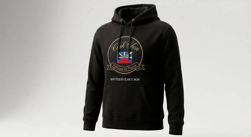 Editorial Hoodie, premium comfort sweatshirt, front view.